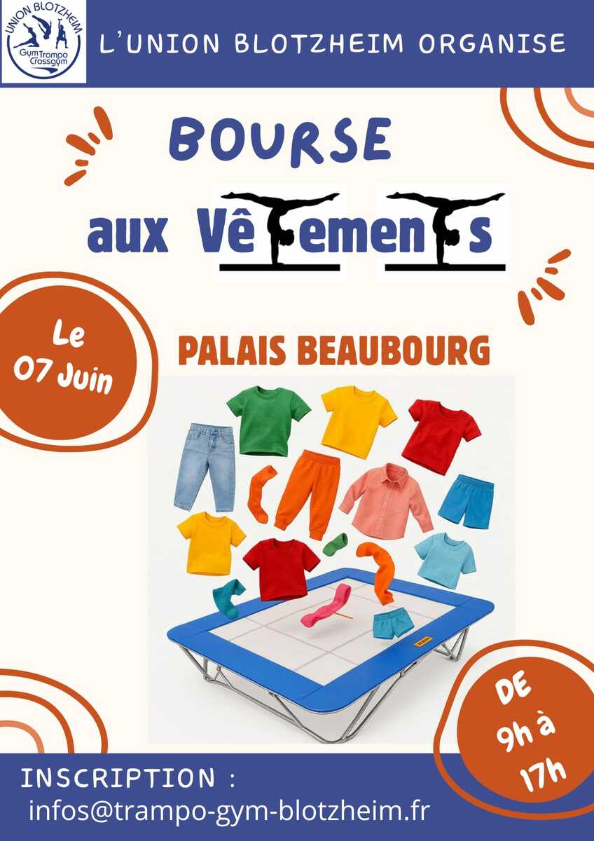 BOURSE AUX VETEMENTS 07 JUIN 2026!